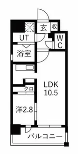 ワールドアイ大阪フェリーチェ【7階】の間取り