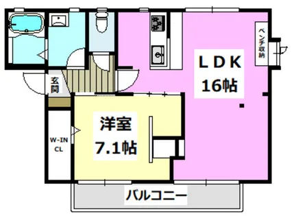 ラフォーレ弥生【105号室】の間取り