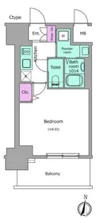 レジュールアッシュ天王寺舟橋【12階】の間取り