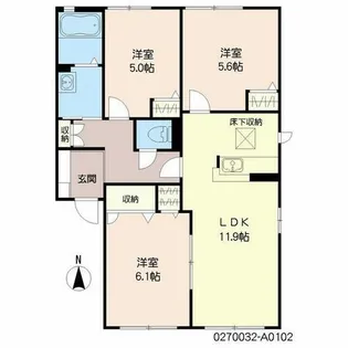 フォレスト VI棟【1階】の間取り