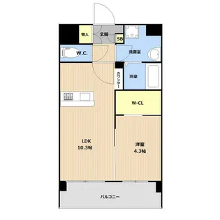 LIBTH春日原【2階】の間取り