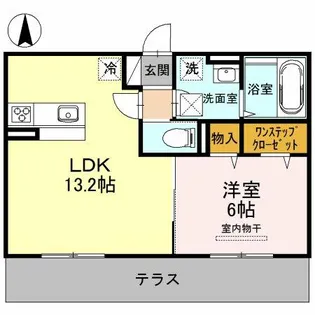 ル フルーレ【102号室】の間取り