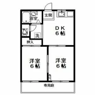 パークハウス竜美Ⅱ【105号室】の間取り