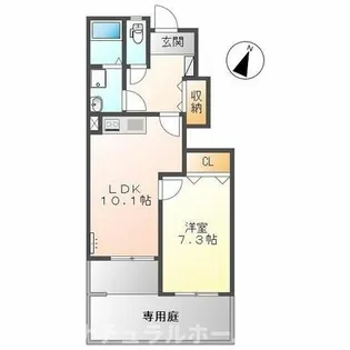 コーポ山内 参番館【105号室】の間取り