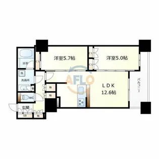 プレサンスレジェンド堺筋本町タワー【9階】の間取り