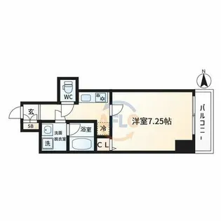 Halu花園町【8階】の間取り