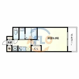 エステムコート難波WEST-SIDEⅨレデント【10階】の間取り