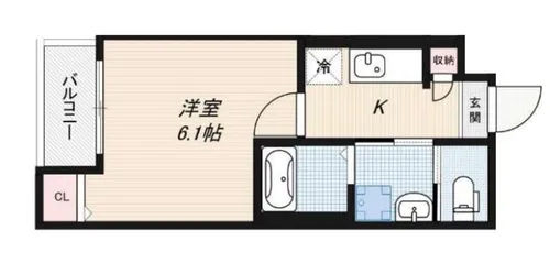 大阪府大阪市西淀川区佃3丁目【アパート】の間取り