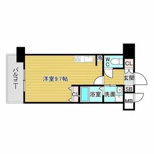 グランカーサ梅田北【13階】の間取り