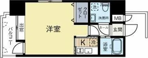 エステートモア天神スタジオ、1327【1327号室】の間取り