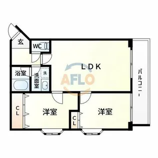 ビラ小松【1階】の間取り