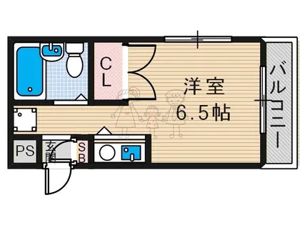 デ・リード田辺駅前【3階】の間取り