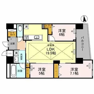 IBCResidenceWest【15階】の間取り