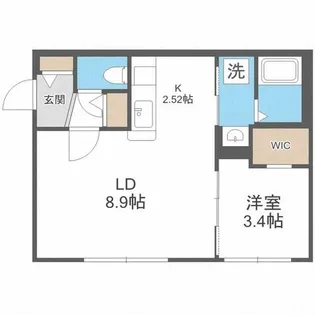 La Casa del Sole(ラカーサデルソーレ)【3階】の間取り