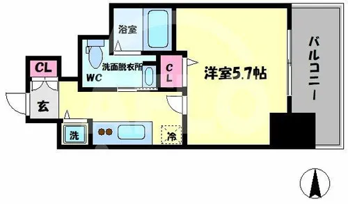 エスリード阿波座サウスプレイス【4階】の間取り