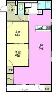 啓周マンション【1階】の間取り