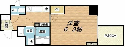 アクアプレイス江戸堀【5階】の間取り