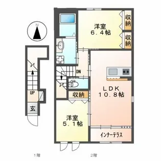 ラ サルーテ ヴィータ【2階】の間取り