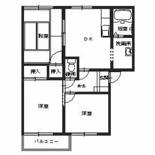 三央ハイツ【B201号室】の間取り