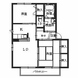 アーバヒルB【B102号室】の間取り