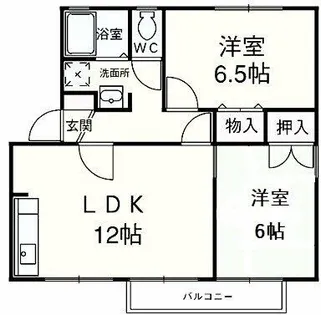 パラシオン旭【205号室】の間取り