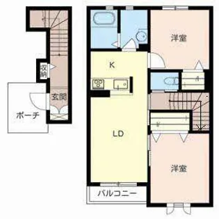 セントリビエ南彦根【0213号室】の間取り