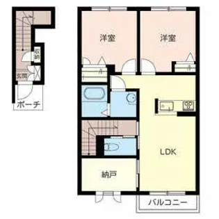 シャーメゾンBrilliantII【0208号室】の間取り