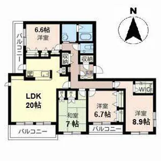 シャーメゾン Be One【0301号室】の間取り