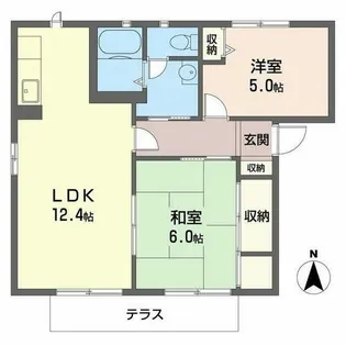 ハーモニー山ノ前【0103号室】の間取り