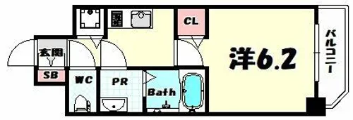 LEGASTA神戸ガーデンパレス【11階】の間取り