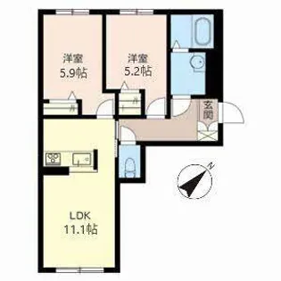 メゾン・ファミール【0105号室】の間取り