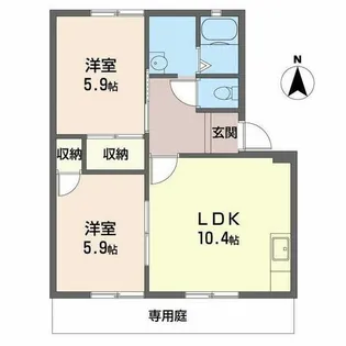 フレグランス静香【0102号室】の間取り