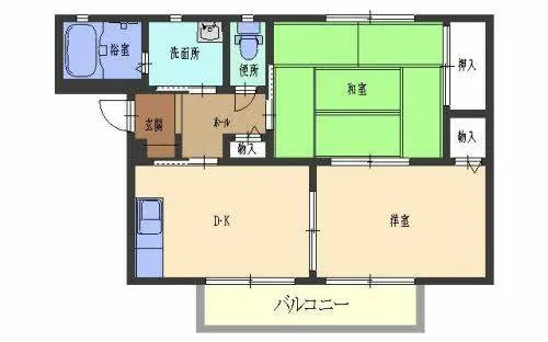 シャポー・デ・ヴェール【0202号室】の間取り