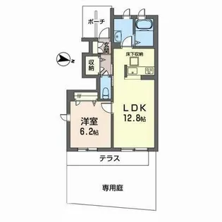 シャーメゾン川西北【0103号室】の間取り