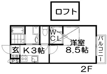 ブルースカイ山宗【2階】の間取り