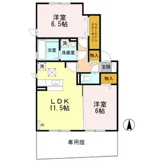 エスポワール E棟【1階】の間取り