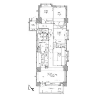 リラハイツ中の島ステーション【403号室】の間取り