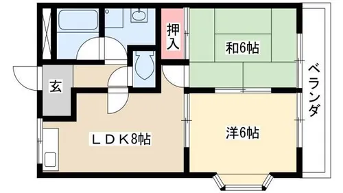 サニー加島【201号室】の間取り