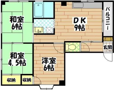 カトレヤ【4階】の間取り