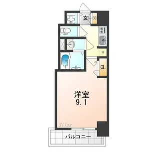 S-RESIDENCE堺altklas【13階】の間取り
