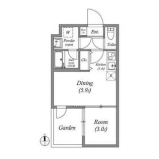 VINA山科WEST【1階】の間取り