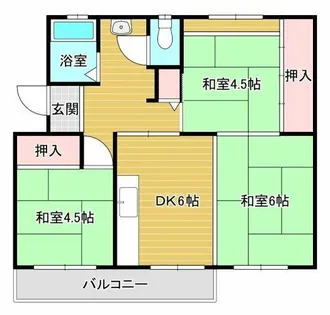 公団狭山住宅11号棟【2階】の間取り
