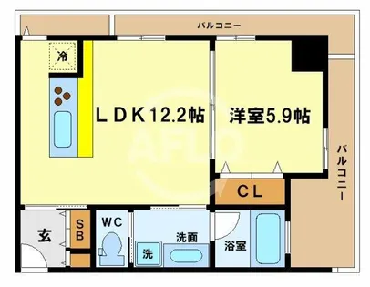 アーバネックス淀屋橋【5階】の間取り
