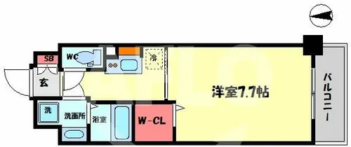 ミラージュパレス新梅田Rio【4階】の間取り