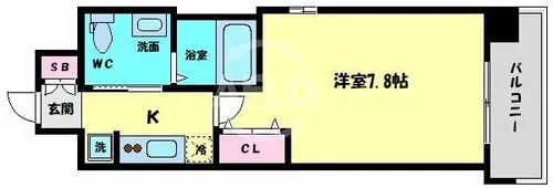 W-STYLE北浜【4階】の間取り