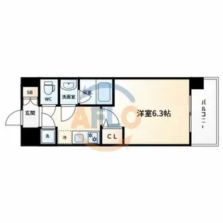 ALIVIS梅田NORTH【5階】の間取り