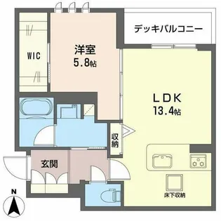 ジェイエイチエスプレミア西大寺【1階】の間取り