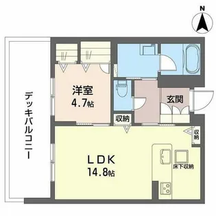 ジェイエイチエスプレミア西大寺【1階】の間取り