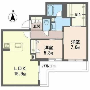 ジェイエイチエスプレミア西大寺【0302号室】の間取り