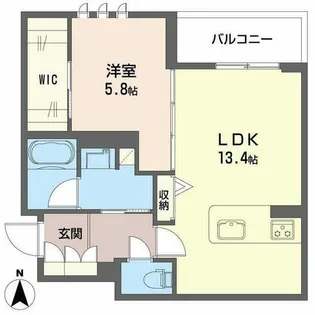 ジェイエイチエスプレミア西大寺【3階】の間取り